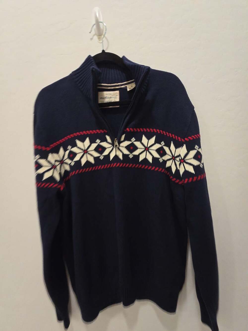 Weatherproof Vintage 1/4 Zip Sweater Size M Blue Cotton